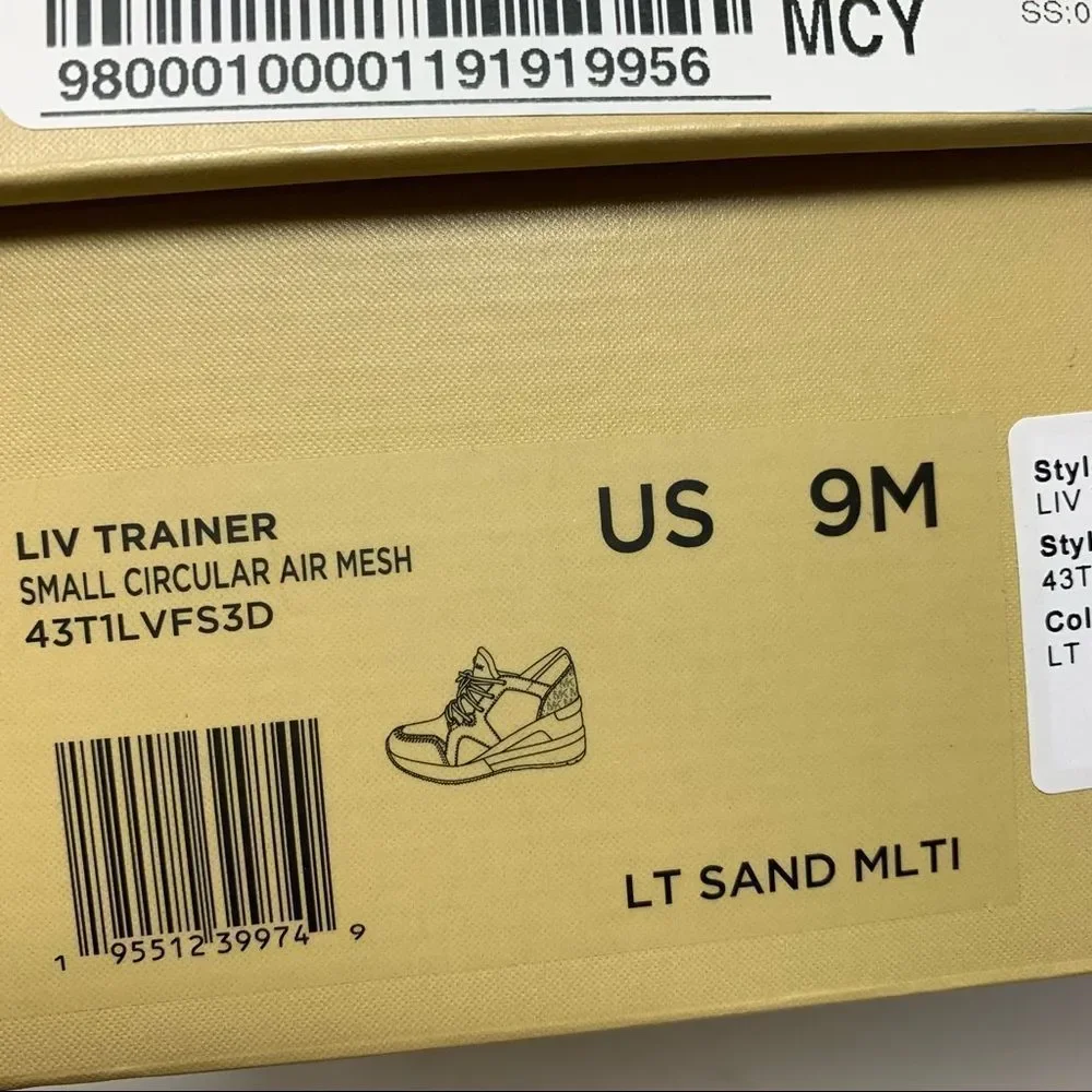 Michael Kors White and Gold Women's Sneakers - Picture 11 of 12